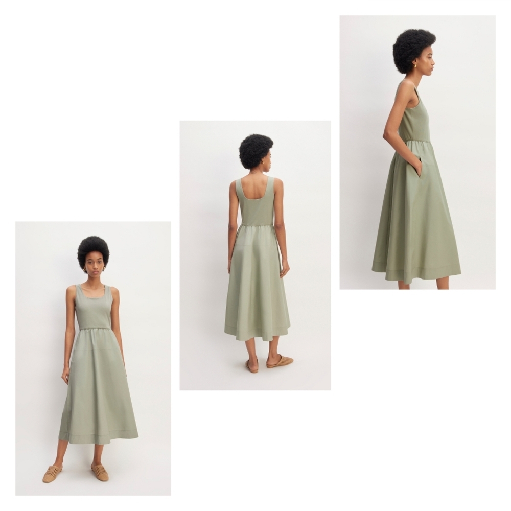 Everlane - Supima® Jersey Riviera Dress - Sage Green - Size Small